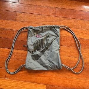 Nike Drawstring Backpack Grey with Kutztown University Logo Unisex Bag